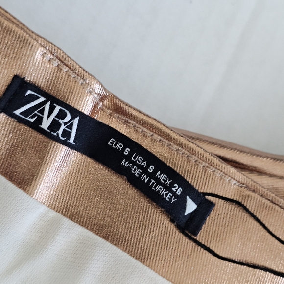 NWT ZARA strapless metallic top - Picture 9 of 11